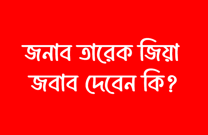 জনাব তারেক জিয়া জবাব দেবেন কি?